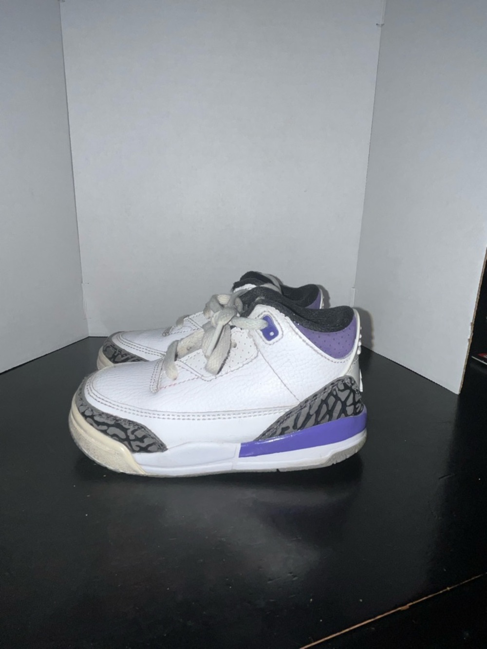 Jordan Retro 3 Toddlers Shoes Dark Iris